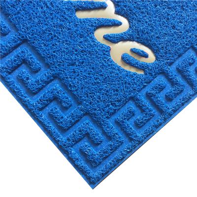 China Stain Resistant New Design PVC Coil Noodle Front Entrance Mat Anti-Slip Washable Area Mat for sale