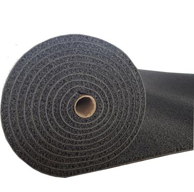 China Stain Resistant Wholesale Factory Outlet Dust Removal Noodle Design PVC Coil Door Roll Mat With Foam Backing for sale