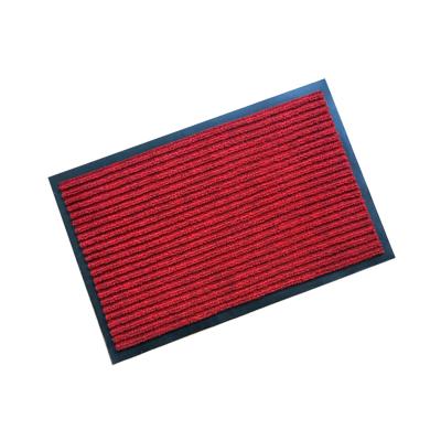 China Stain Resistant Durable Front Entrance Rib Door Mat Double Striped Entrance Floor Mat for sale