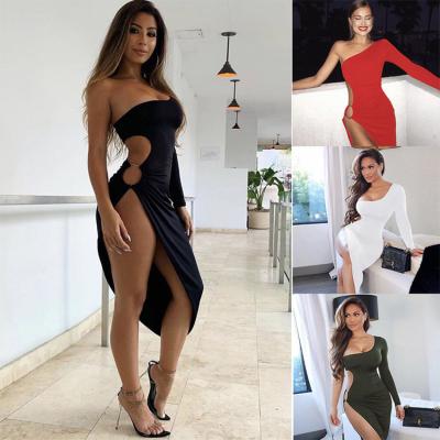 China Force Breathable Manufacturer Sexy Hollow Split Jumpsuit Ladies Jumpsuit Club Evening Dress Party Jumpsuits For Women for sale