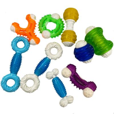 China Tpr Viable Eco Friendly Indestructible Hard Nylon Treat Factory Price Chew Dog Dispensing Toy for sale