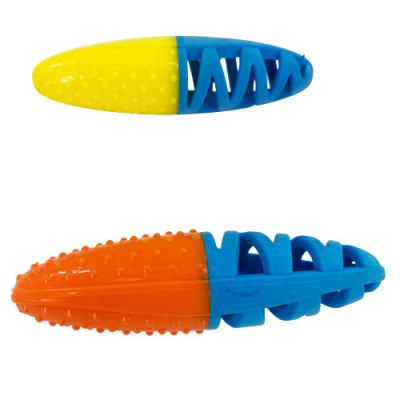 China Viable Dog Teeth Cleaning Pet Chew Toys Aggressive Micro Cavity Out Of Squeaker Stick Pet Chew Dog Toy for sale