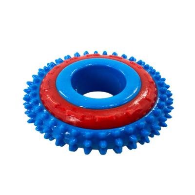 China 2022 Viable Wholesale Custom Dog Toy Micro Spike Ring Shape Dog Chew Squeaky Toy for sale