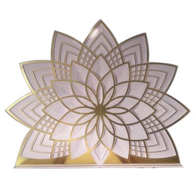 China Nine-horned Lotus Decoration Wall Wedding Luxury Cute/Decorative Mirror Screen for sale