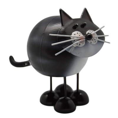 China Europe Figurine Metal Cat Animal Sculpture For Garden Decoration for sale