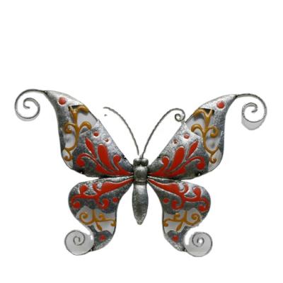 China Europe Style Nordic Custom Promotional Modern Butterfly Galvanized Wall Art Home Decor for sale