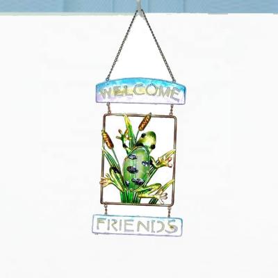 China Glass Wall Art Frog Fashion Factory Home Decor Modern Direct Cute/Decorative Wall Hanging for sale