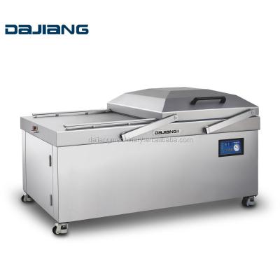 China DZ-8002S Food Double Chamber Pneumatic Food Double Chamber Food Vegetable Meat Fish Tray Vacuum Sealer Packaging Machine for sale