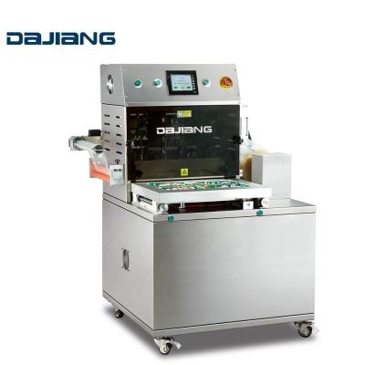 China Food DAJIANG Semi Automatic Tray Modified Atmosphere Packing Sealing Machine for sale