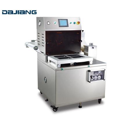 China DAJIANG Atmosphere Packaging Machine Fresh Fruit Chicken Fish CARD Modified Packing Sealing Machine Food Trays Plastic Containers DM410B for sale