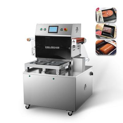 China DAJIANG Automatic Plastic Tray Meat Food Vacuum Skin Packaging Machine for sale