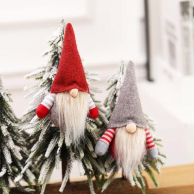 China Creative Cloth Christmas Decoration Doll Christmas Tree Gift Faceless Hanging Doll For The Elderly for sale