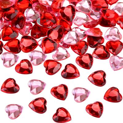 China Loose diamond diy acrylic of new rhinestone wedding pink heart-shaped pretty new Diamond Romance Valentines Day acrylic without stickiness for sale