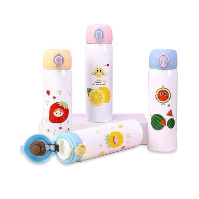 China Wholesale Cute Viable Cartoon Design Stainless Steel Double Wall Vacuum Flask Thermal Mug for sale