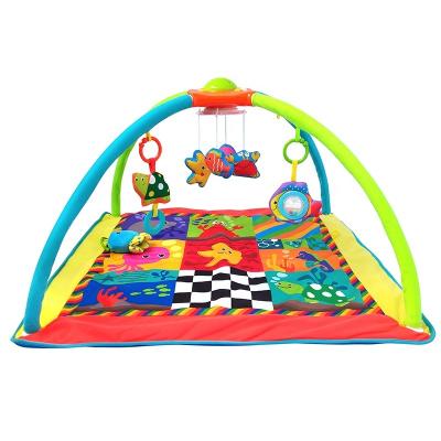 China Multifunctional Eco-friendly Plush Baby Gym Activity Play Musical Mats for sale