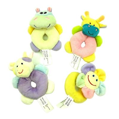 China Lovely Eco - Friendly Animal Hand Bell Rattle Stuffed Plush Shaking Toys for sale