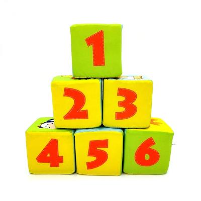 China Eco-friendly Soft Plush Stacking Toy Puzzle Set Square Block Toys For Baby for sale