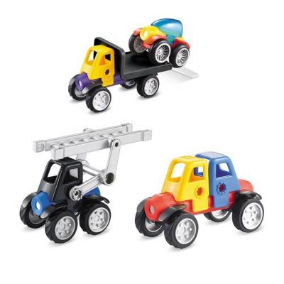 China High Quality Eco-friendly Assemble Magnetic Car Toy Building Blocks For Kids for sale