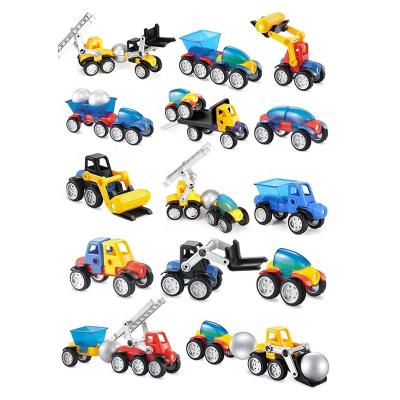 China DIY Eco - Friendly Educational Magnetic Constituent Block Assembly Car Toys For Children for sale