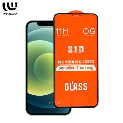 China 21D Coating Oleophobic Screen Protector For iPhone 12 Max Pro 12 Mini Tempered Glass Screen Protector for sale