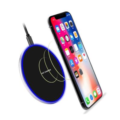 China 10W Fast Charging Charger China Manufacturer 10W LED Qi Wireless Mobile Phone Chargers Phone Holder 2020 Qi Wireless Charger For iPhone for sale