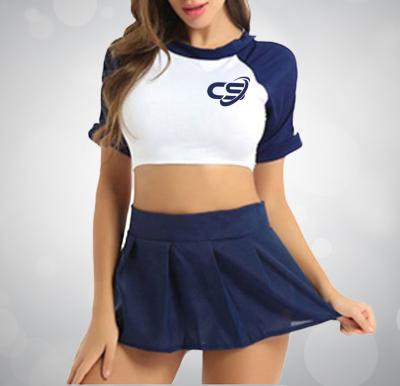 China Wicking Adult Women's Clothing Set Sportswear Uniform Cheerleading Uniform for sale