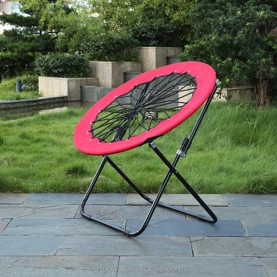 China Camping Moon Easy-Carry Chair Round Bungee Folding Camping Bungee Rope Chair for sale