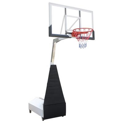 China A-G6L Professional Portable Adjustable Fiberglass Basket Ball Hoop With Ballast Base And 45 Rim Steel Stand For Outdoor Movable Basketball for sale