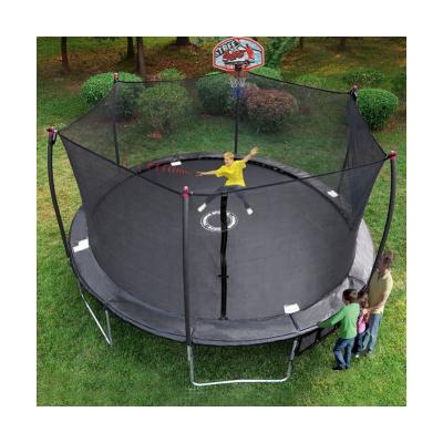 China Easy Assembly SA Trampoline Basketball Hoop Trampoline Portable Indoor Basketball Court with Fitness Grip and Full Equipment for sale