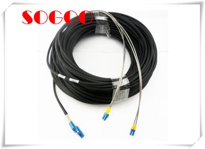 China 75M CPRI Fiber Cable 2 Cores DLC SM / MM With Both End Socket Protection for sale