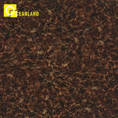 China Large Modern Brown Indoor Ceramic Tile 800x800 Polished Slab Flooring for sale