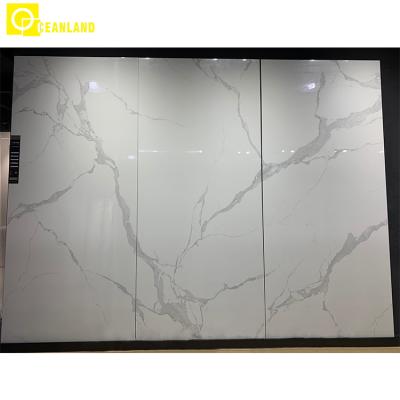 China Factory Modern Large White Wall Tile Agglomerated Stone Wall Stone for sale