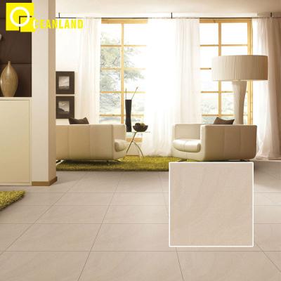 China Polished Khaki Matte Ceramic 24x24 Porcelain Living Room Floor Tiles Designs for sale