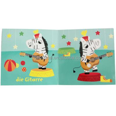 China paper & Cheap Sample Cardboard Hard Board Book Music Song Sound Book For Children for sale