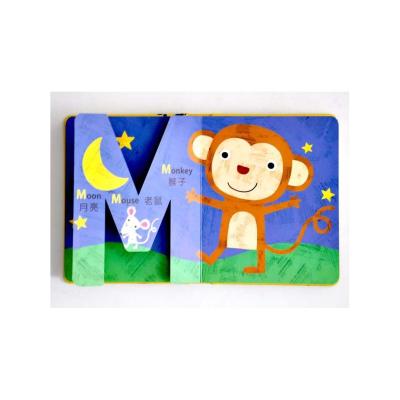 China paper & Great Cardboard Books for Baby Kid Learning Alphabet Monkey Pop Up Book for sale