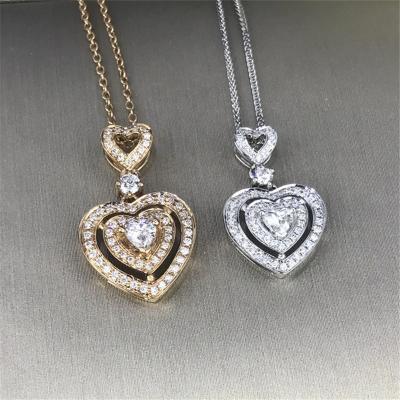 China CLASSIC Trendy Love Heart Necklaces Women Wedding Accessories Engagement Accessories Anniversary Gift Party Romantic Wedding Jewelry for sale