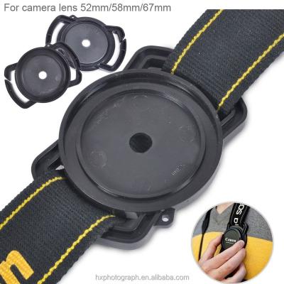 China Plastic Universal Lens Cap Camera Lens Cap Buckle Holder Anti-losing Keeper For 52mm 55mm 62mm Caps for sale