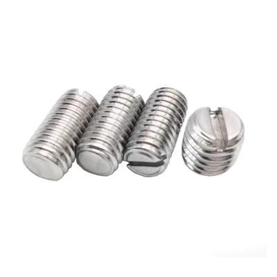 China DIN551 Flat Slotted Worm Screw With Flat Point ISO4766 for sale