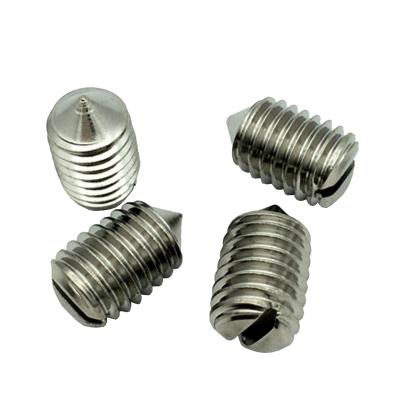 China Flat Stainless Steel 304 DIN553 Slotted Cone Point Set Screws CNS4477 for sale