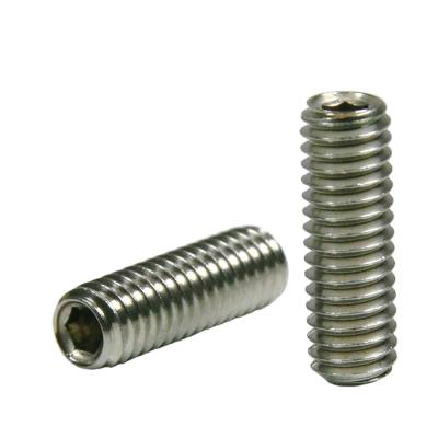 China 304 316 HEX DIN916 Stainless Steel Hex Socket Set Screw Cup Cone Point Allen Worm Screws for sale