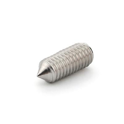 China Inch Size Flat Cone Point Hex Socket Types Thrust Set Screws for sale