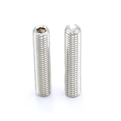 China DIN916 Flat Hot Selling Stainless Steel Worm Screw Hex Socket Head Set Screw With Cup Point for sale