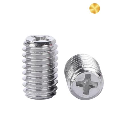 China 304/316 M3 M4 M5 M6Computer Flat Screw of Stainless Steel Set Phillips Cross Recessed Set Screws for sale