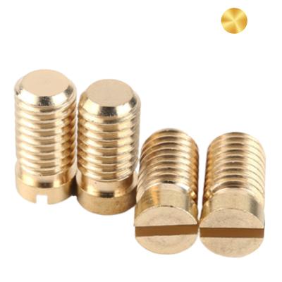 China M1.6 M2 M3 M4 Flat Slot Set Custom Brass Worm Screw for sale