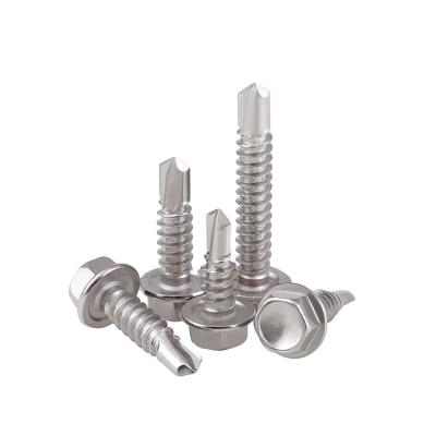 China DIN7504 SS316 HEX A2 A4 Stainless Steel Hex Flange Self Drilling Screw for sale