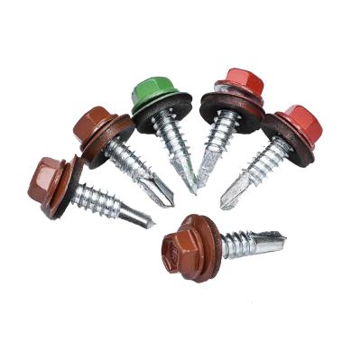 China General Industry Galvanized Hex Self Drilling Screws Sheet Plating Color Hexagon Self Drilling Screw For Wood for sale