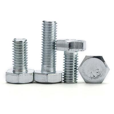 China Electrical equipment fastener manufacturer galvanized hex bolt carbon steel din933 bolt and nut set for sale