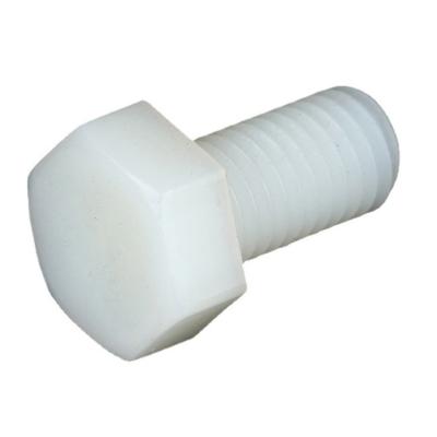 China DIN 933 Equipment Hex Head Full Electrical Thread PA66 Polyamide Nylon Plastic Bolt for sale