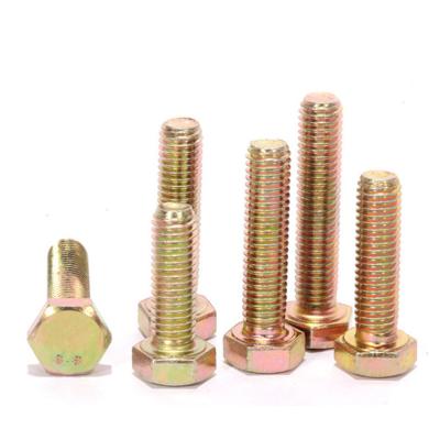 China Electrical Equipment Motorcycle Bolts And Nuts Assortment Grade 8 For Motorcycle Hex Head Copper Yellow Galvanized Weld Bolt And Nuts for sale