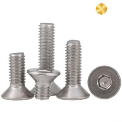 China HEX 304 Stainless Steel Head Din7991 CSK Countersunk Hexagon Flat Head Socket Bolt for sale